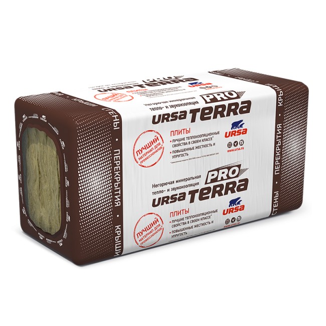 Теплоизоляция Ursa Terra 34 PN Шумозащита 50 мм